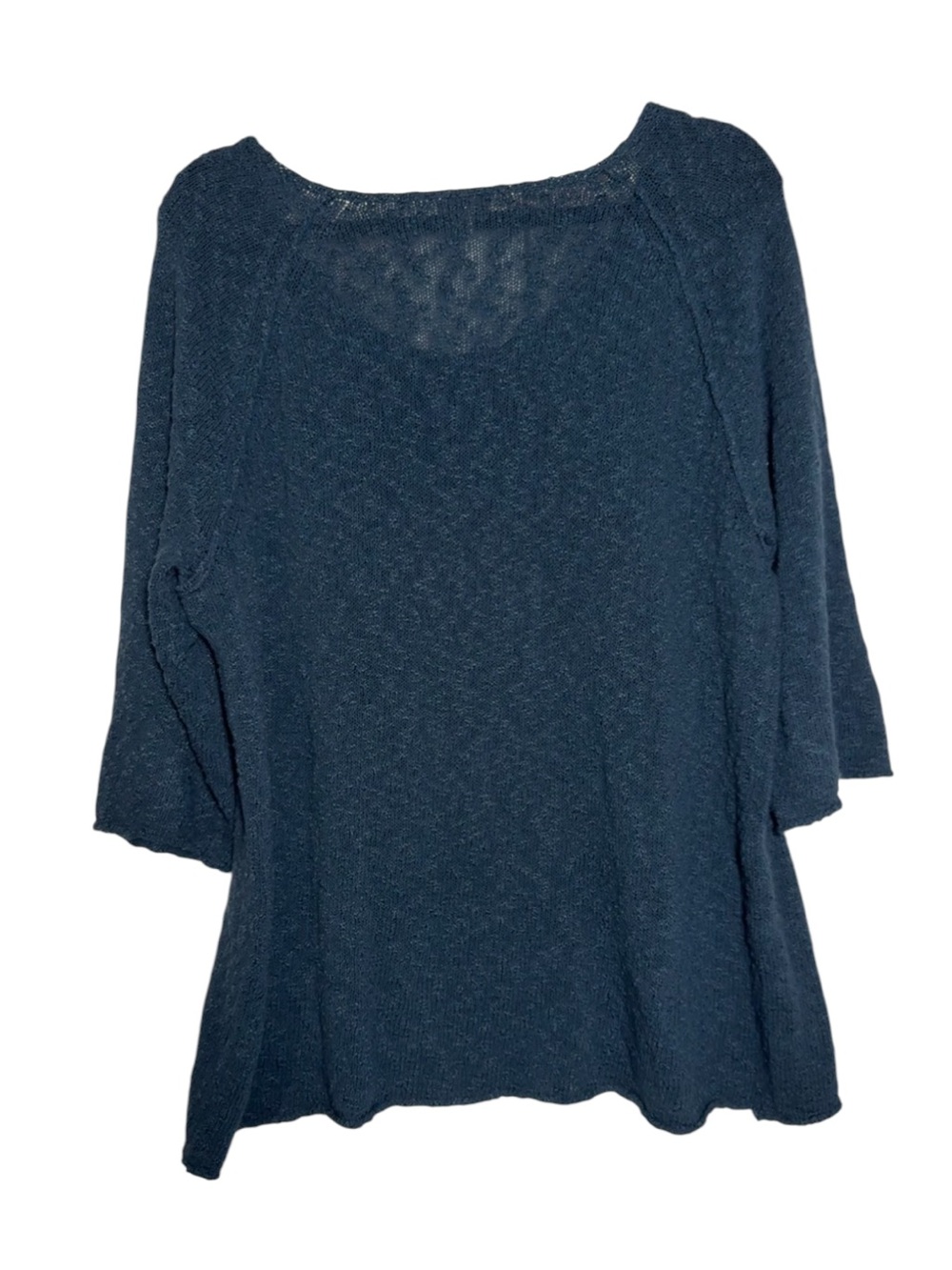 J. Jill Open Knit Sweater Teal Size XL Cotton Scoop Neck Breathable - Picture 2 of 7